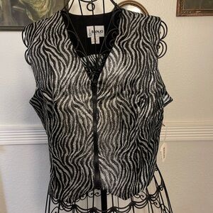 Black and White Zebra Print Women's Vest